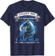 Wolf Fight Me IF You Wish but remember i am old for a reason T-Shirt - T-Shirt | Navy
