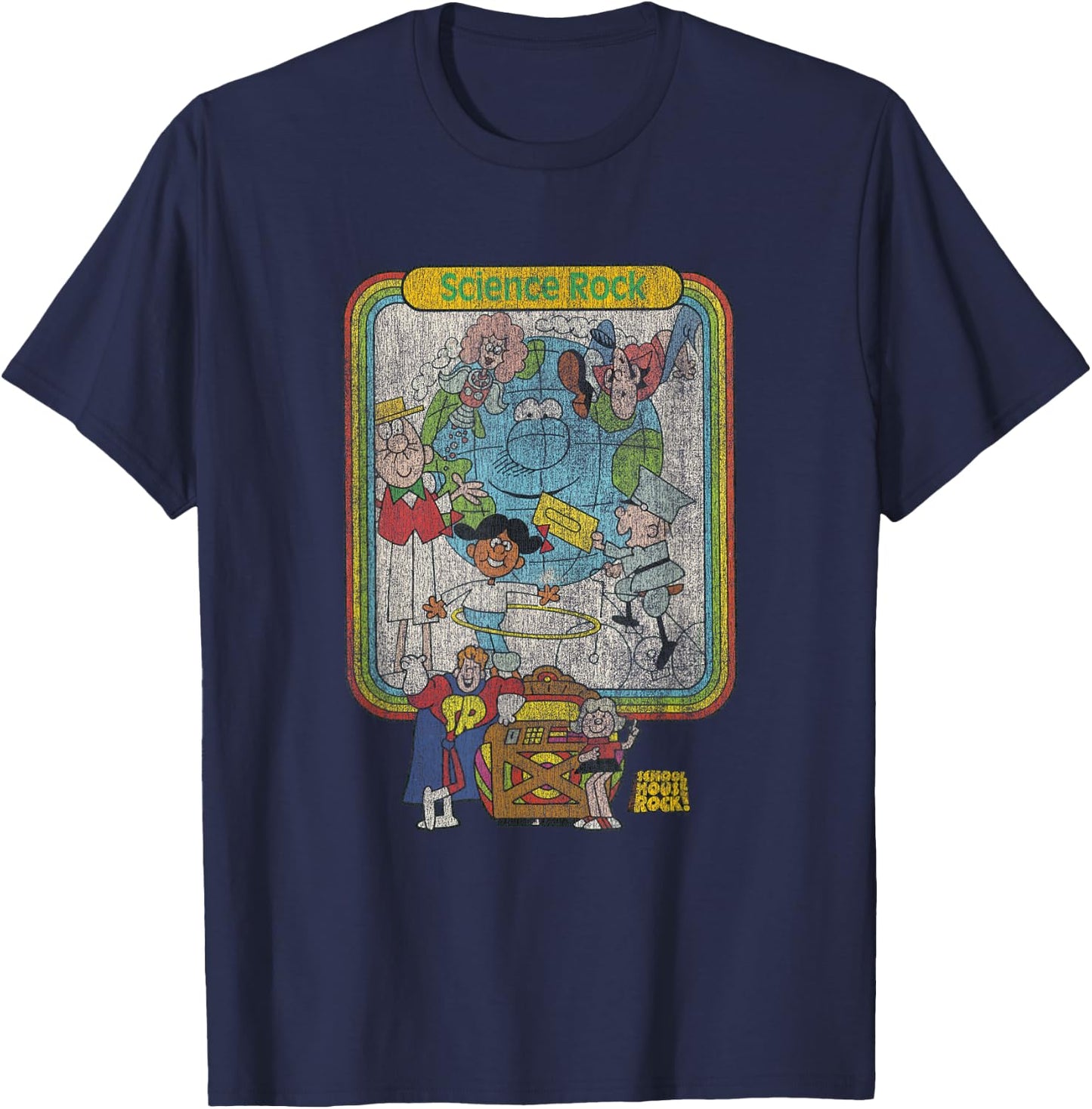 Ripple Junction x Schoolhouse Rock Science Rock T-Shirt - T-Shirt | Navy