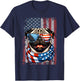 Pug Dog Lover US Flag 4th of July Patriotic T-Shirt - T-Shirt | Navy