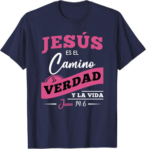 Jesús es el camino, la verdad y la vida. T-Shirt - T-Shirt | Navy