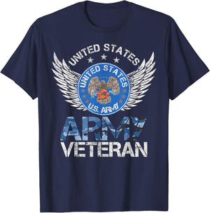 Vintage United States Army Veteran Gift U.S Military Veteran T-Shirt - T-Shirt | Navy