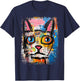 RTUZ Cat Hip Hop Y2K Vintage Retro Hipster Edgy Streetwear -Adults Black T-Shirt - T-Shirt | Navy