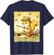 Fishing Squirrel Camping Starry Night Kids T-Shirt - T-Shirt | Navy