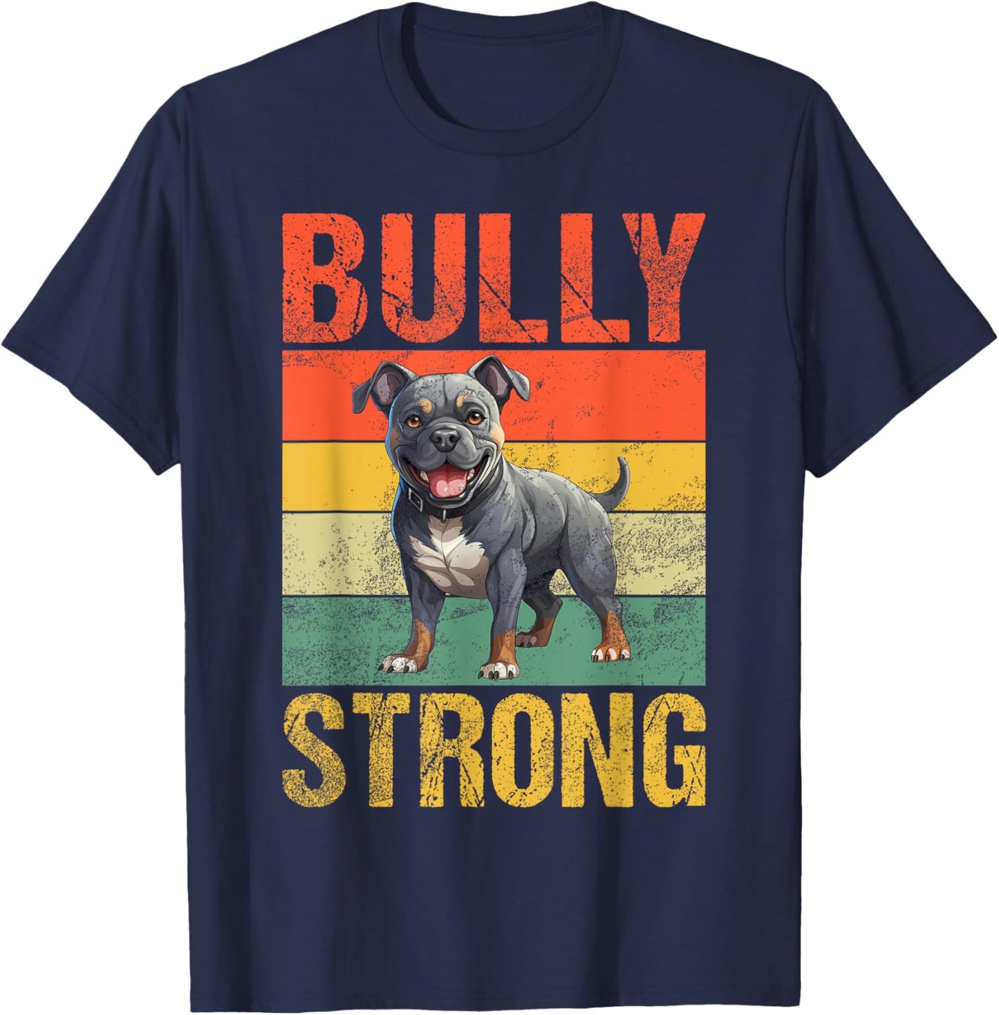 Bully Strong American Bully T-Shirt - T-Shirt | Navy