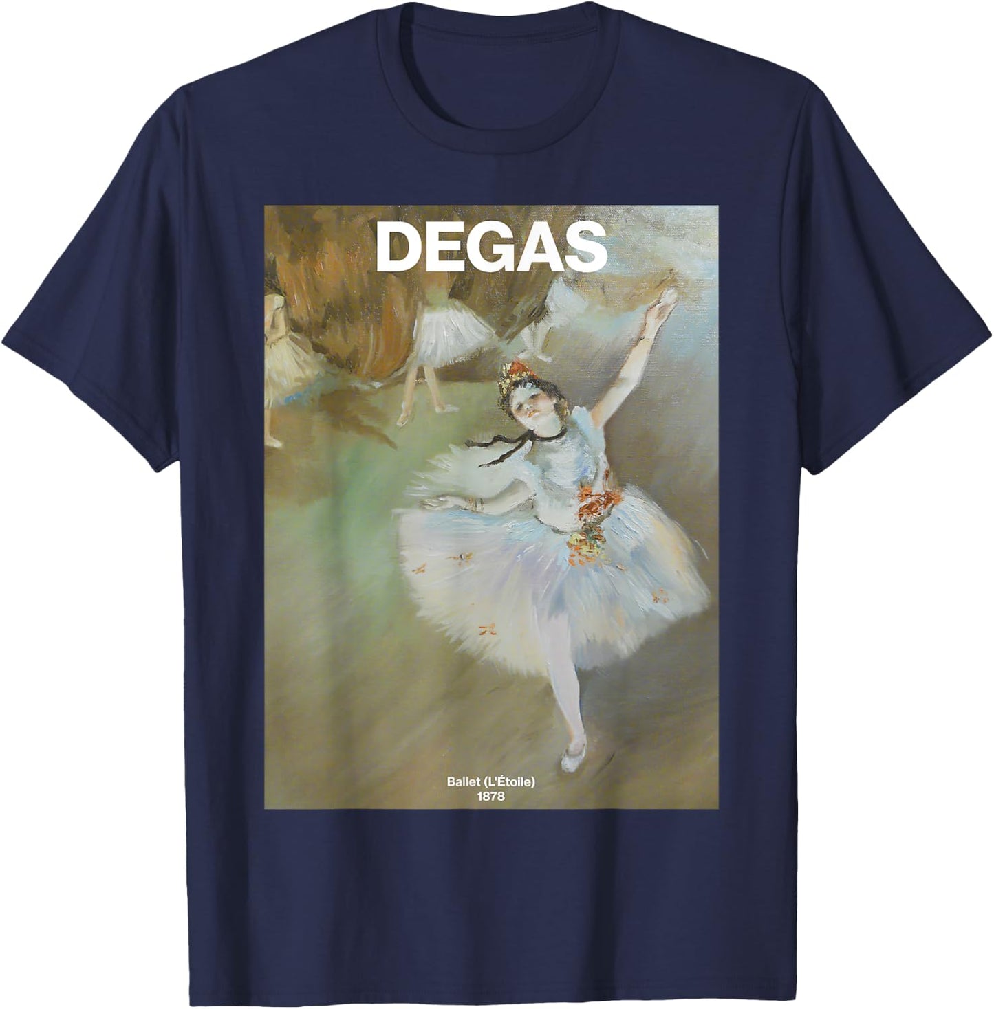 Degas – Ballet (L'Étoile) | Famous Painting T-Shirt - T-Shirt | Navy