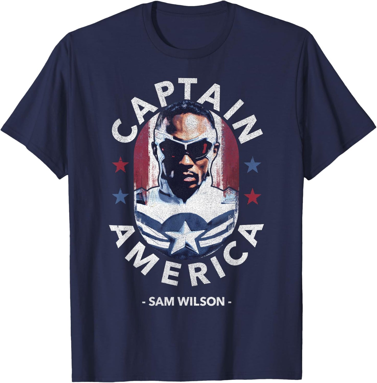 Marvel Falcon Winter Soldier Sam Wilson Captain America T-Shirt - T-Shirt | Navy
