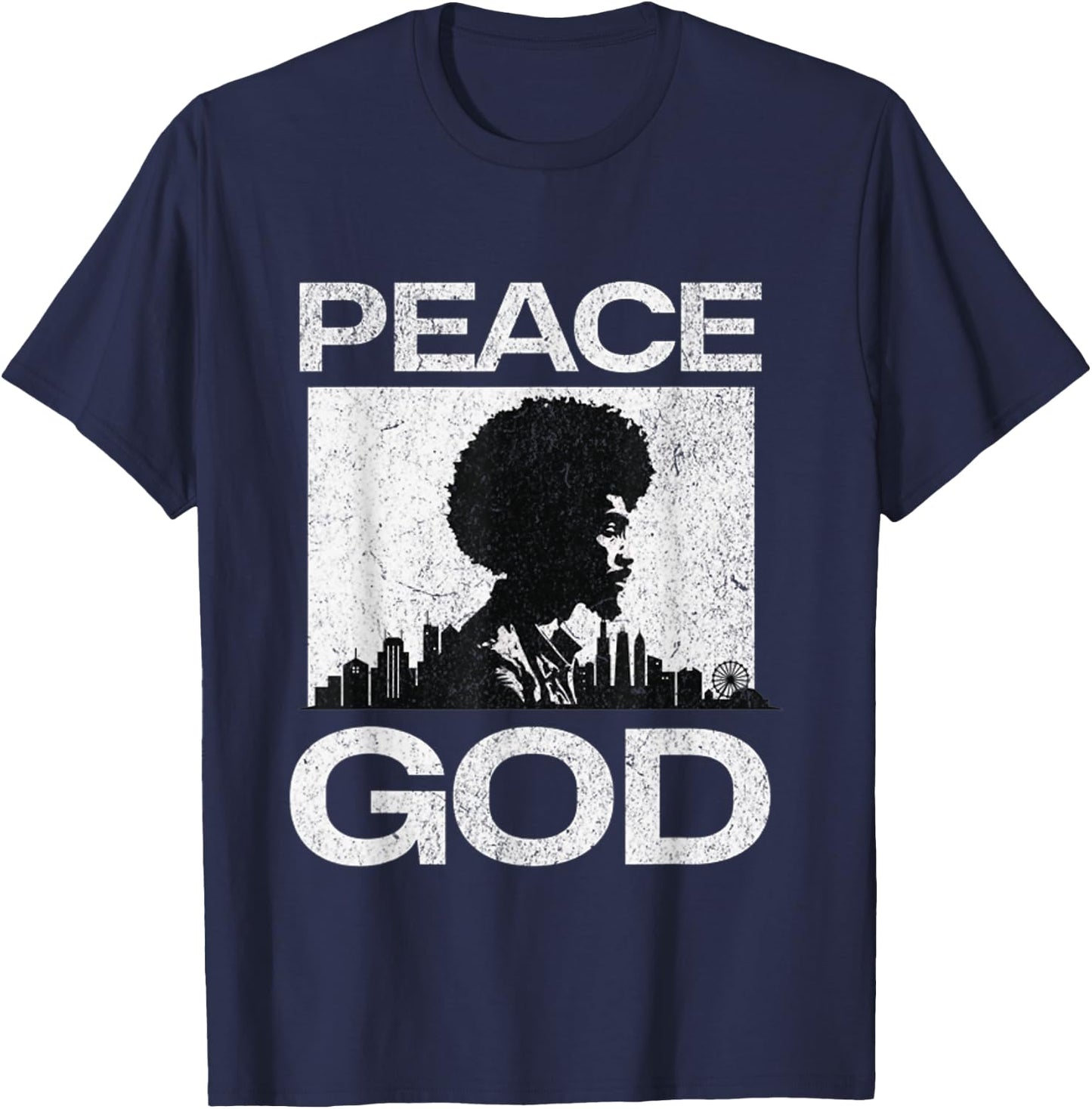 Peace God - 5 Percent Allah 7 Gods Earths Moorish T-Shirt - T-Shirt | Navy