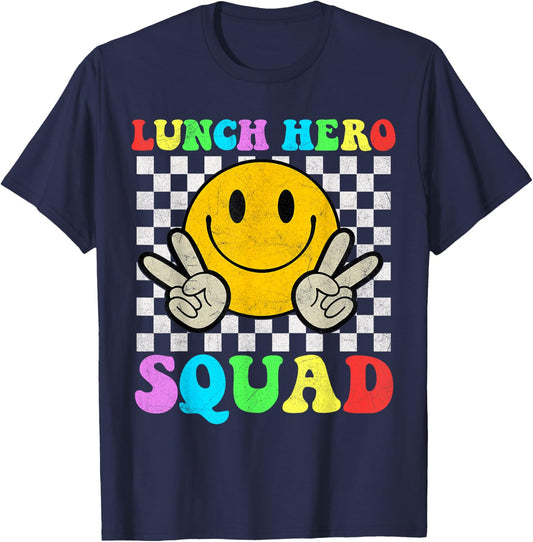 School Lunch Hero Squad Cafeteria Workers T-Shirt - T-Shirt | Navy