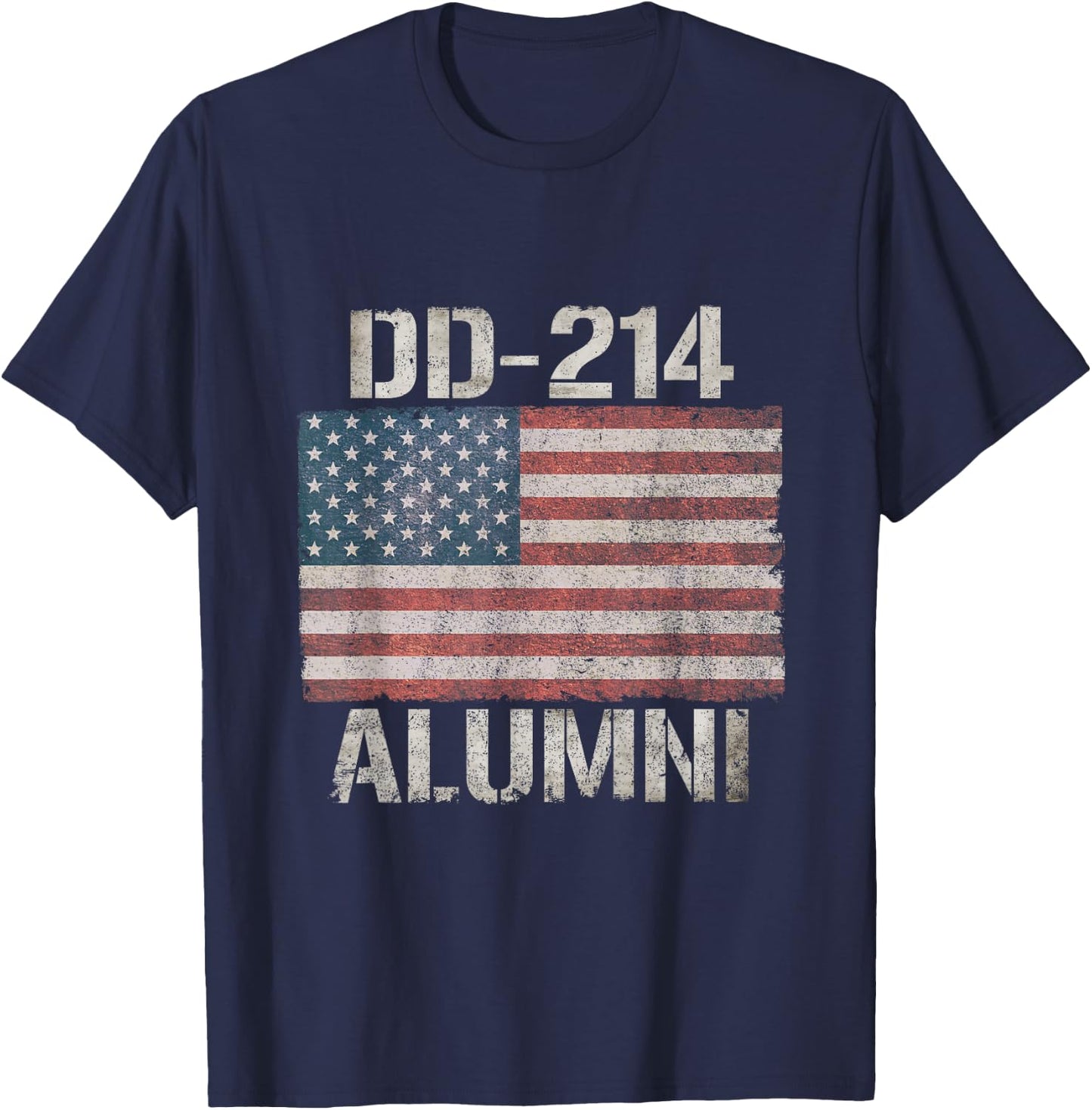 DD-214 American Flag US Retirement Military Veteran T-Shirt - T-Shirt | Navy