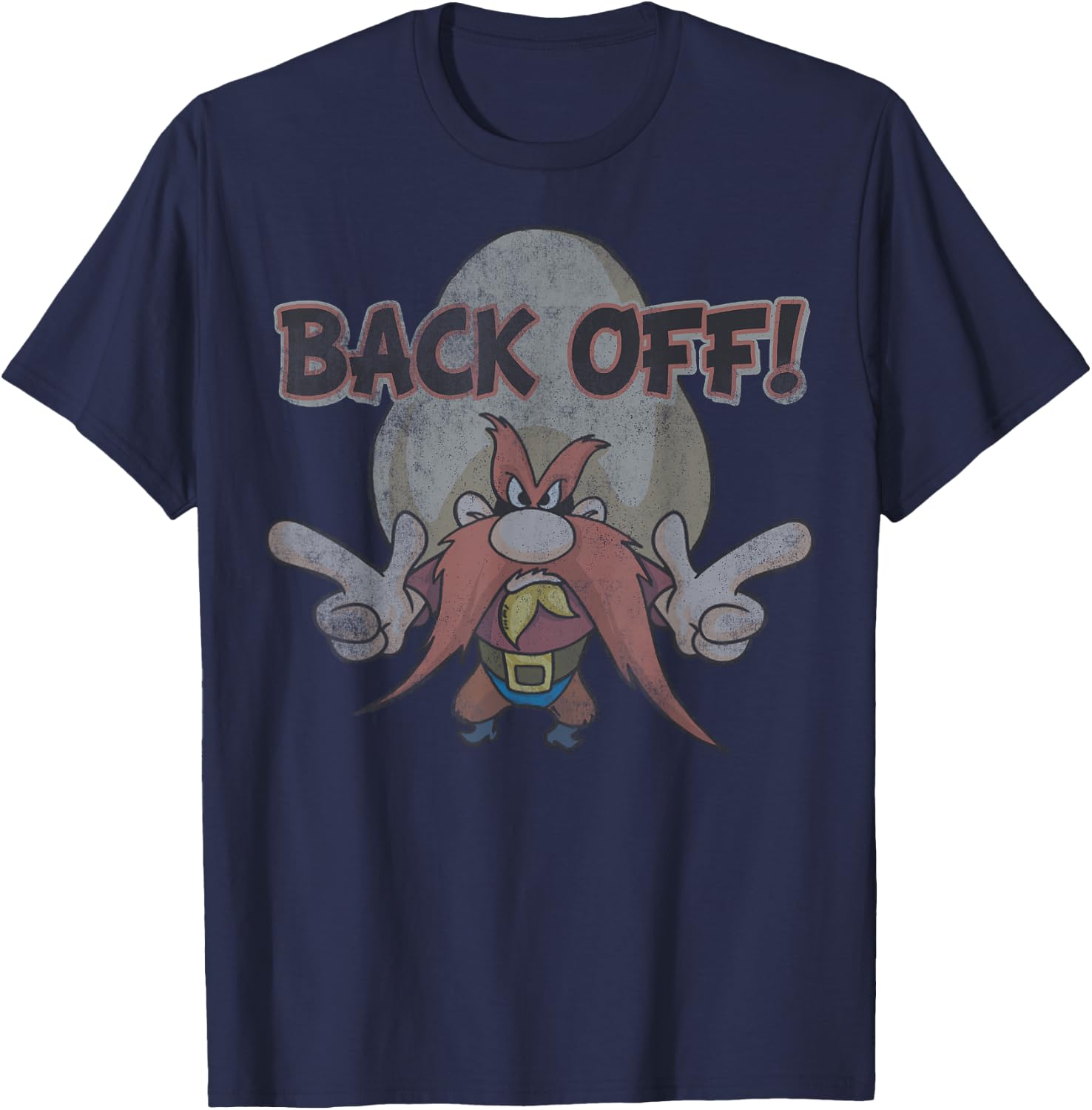 Looney Tunes Yosemite Sam Back Off T-Shirt - T-Shirt | Navy