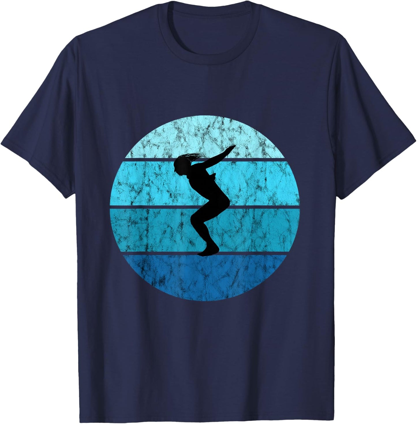 Retro Vintage Ocean Tower Jumping Board T-Shirt - T-Shirt | Navy