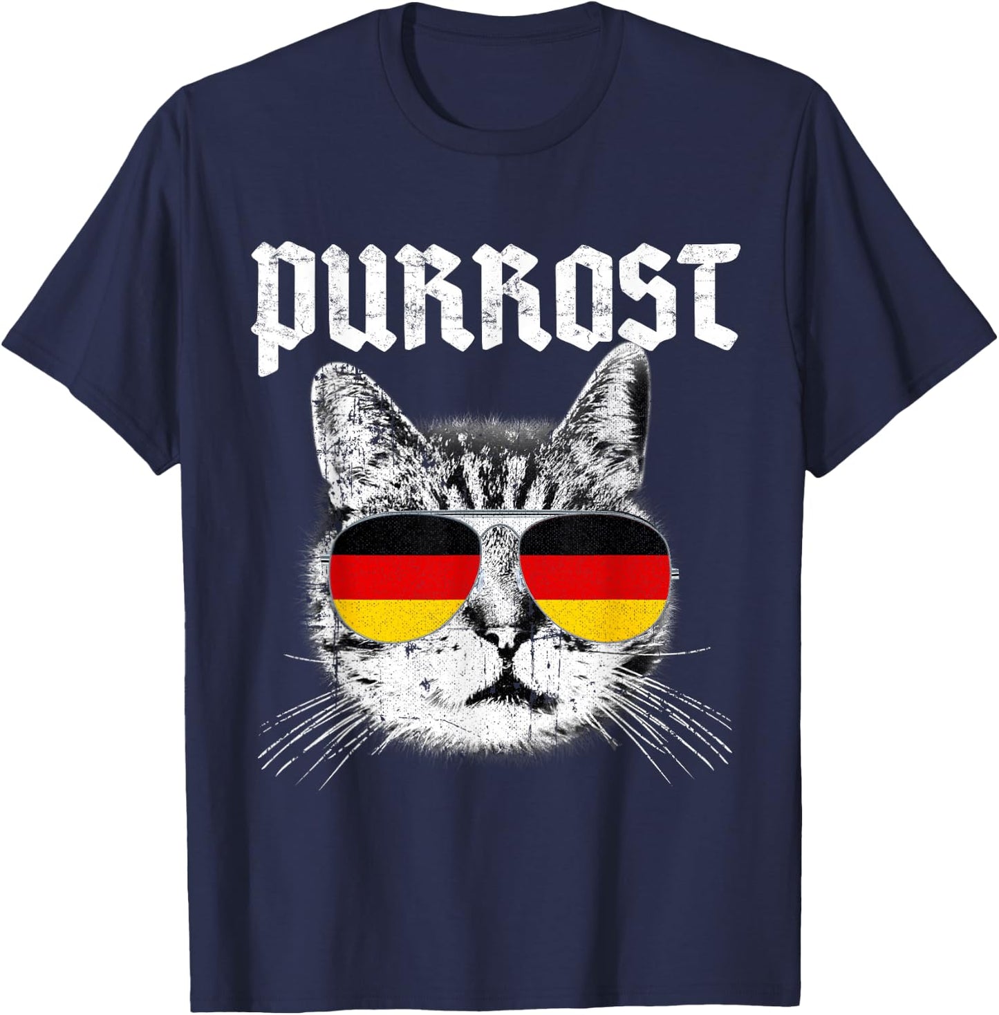 PURROST Prost Oktoberfest Cat Funny German Flag Kids Gift T-Shirt - T-Shirt | Navy