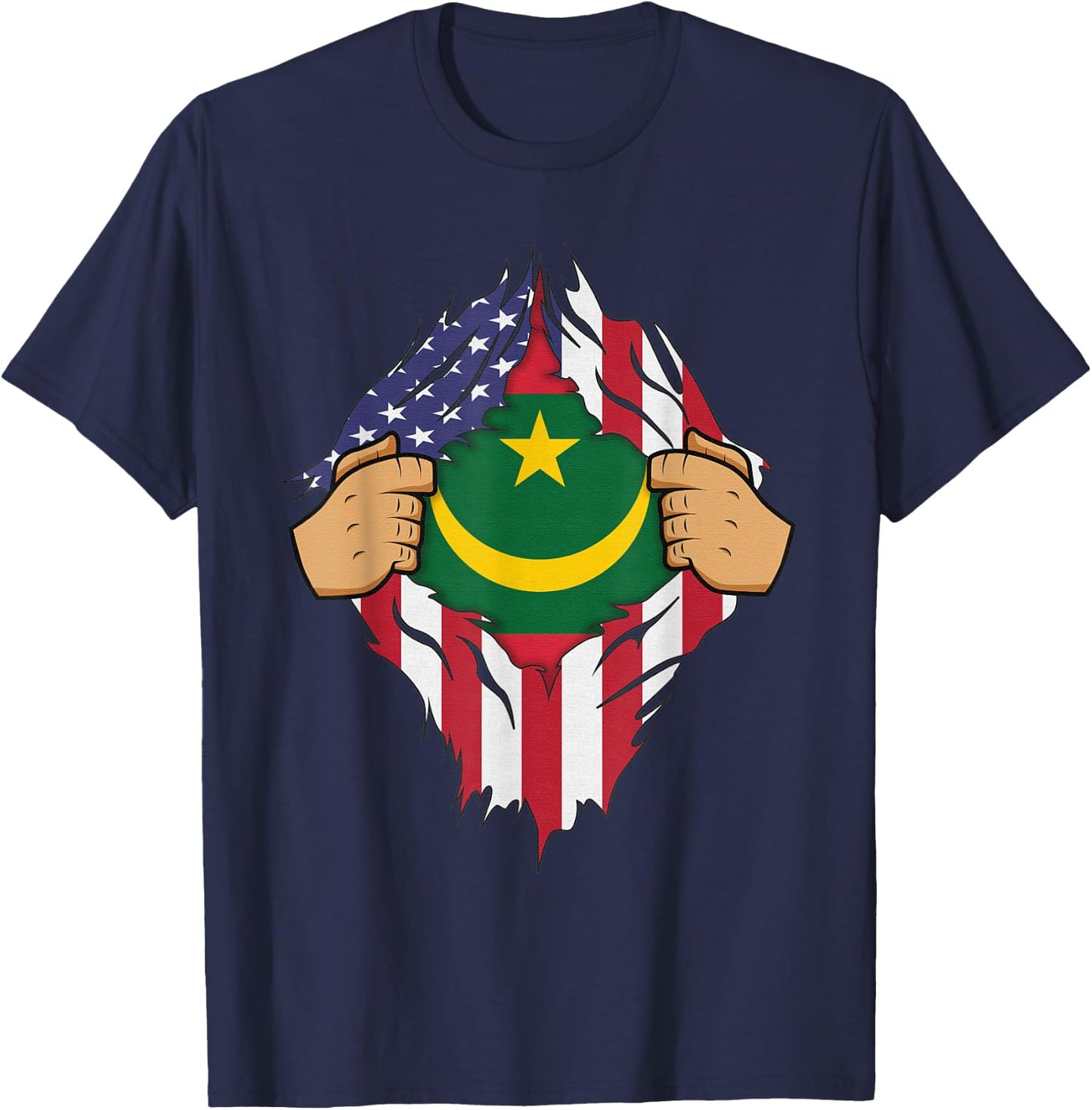 MAURITANIAN FLAG MAURITANIA Men Women Kids Gift T-Shirt - T-Shirt | Navy