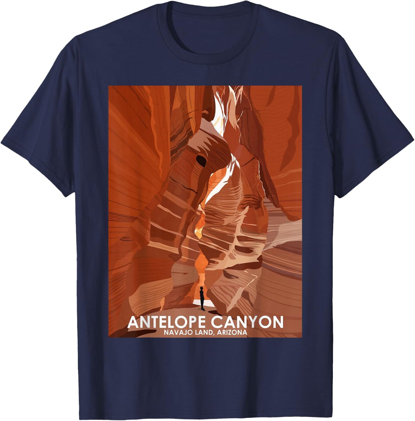 Antelope Canyon Arizona T-Shirt - T-Shirt | Navy