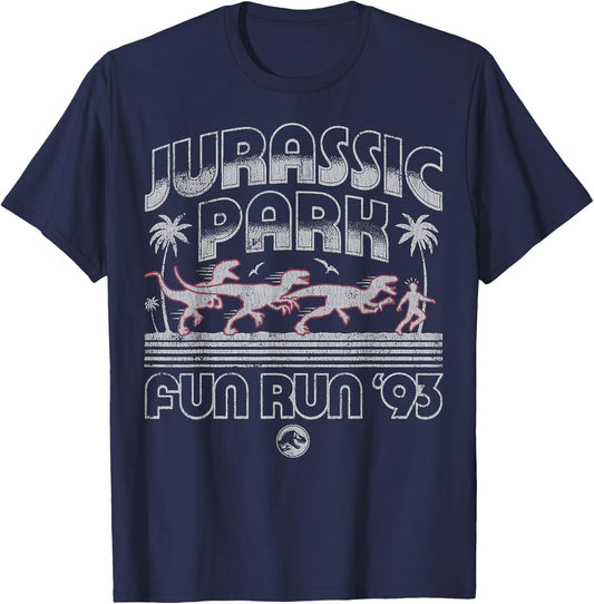 Jurassic Park Fun Run '93 Logo T-Shirt - T-Shirt | Navy