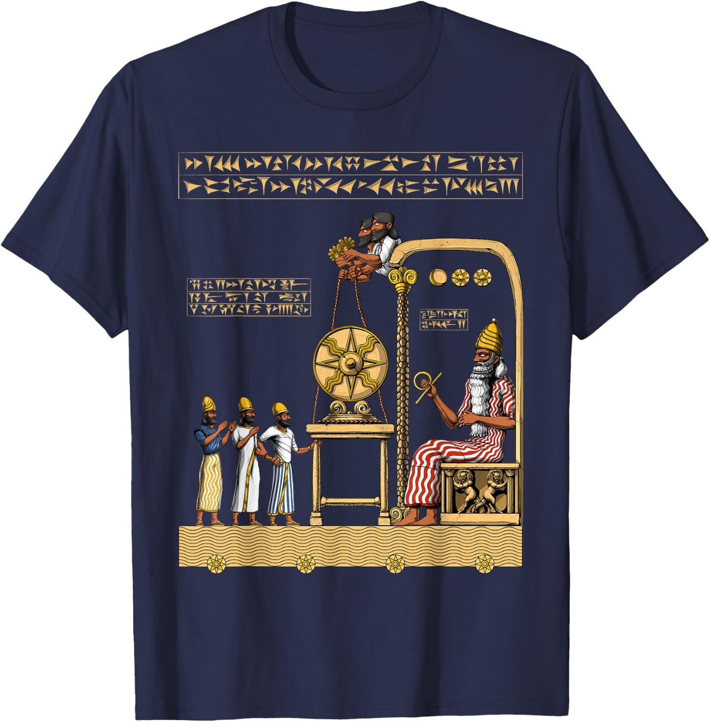 Anunnaki Alien Sumerian Gods Ancient Babylonian T-Shirt - T-Shirt | Navy