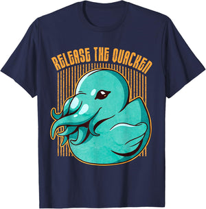 Release The Quacken Cute Octopus Duck Kraken T-Shirt - T-Shirt | Navy