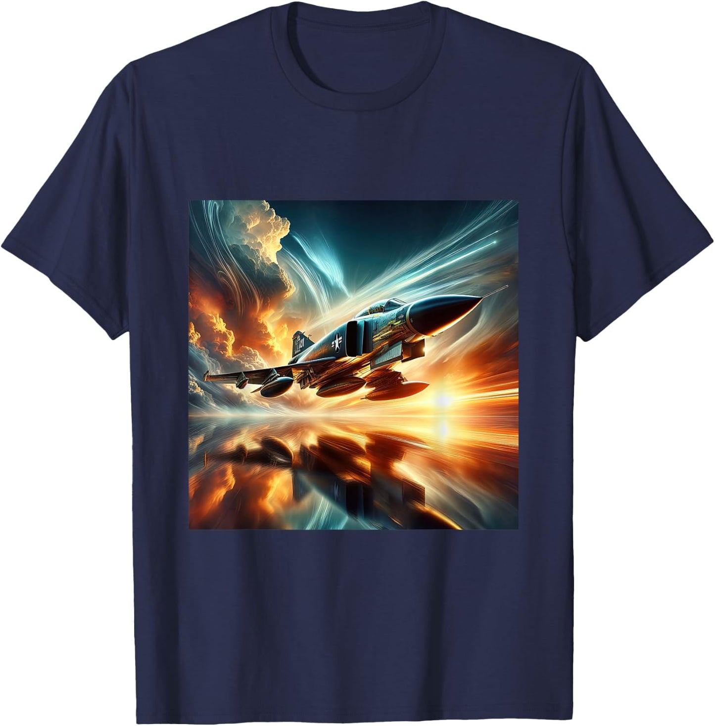 F-4 Phantom II McDonnell Douglas Aircraft Aviation Pilot T-Shirt - T-Shirt | Navy
