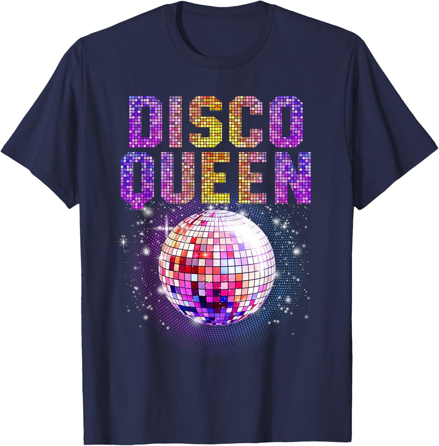 Disco Queen Art Girls Funk Music Disco Dancing T-Shirt - T-Shirt | Navy