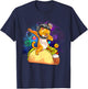 Funny Dabbing Cat Astronaut In Space Riding Taco T-Shirt - T-Shirt | Navy
