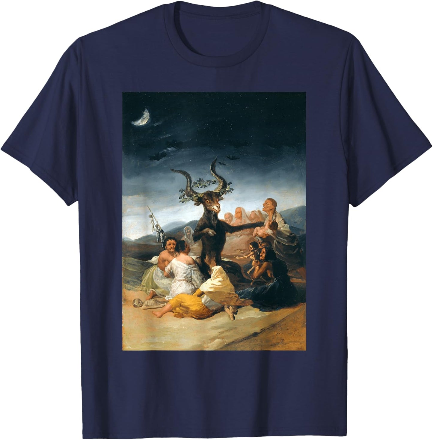 Famous Renaissance Painting Illustration T-Shirt - T-Shirt | Navy