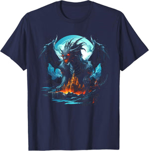 Frost Dragon Ice Dragon T-Shirt - T-Shirt | Navy