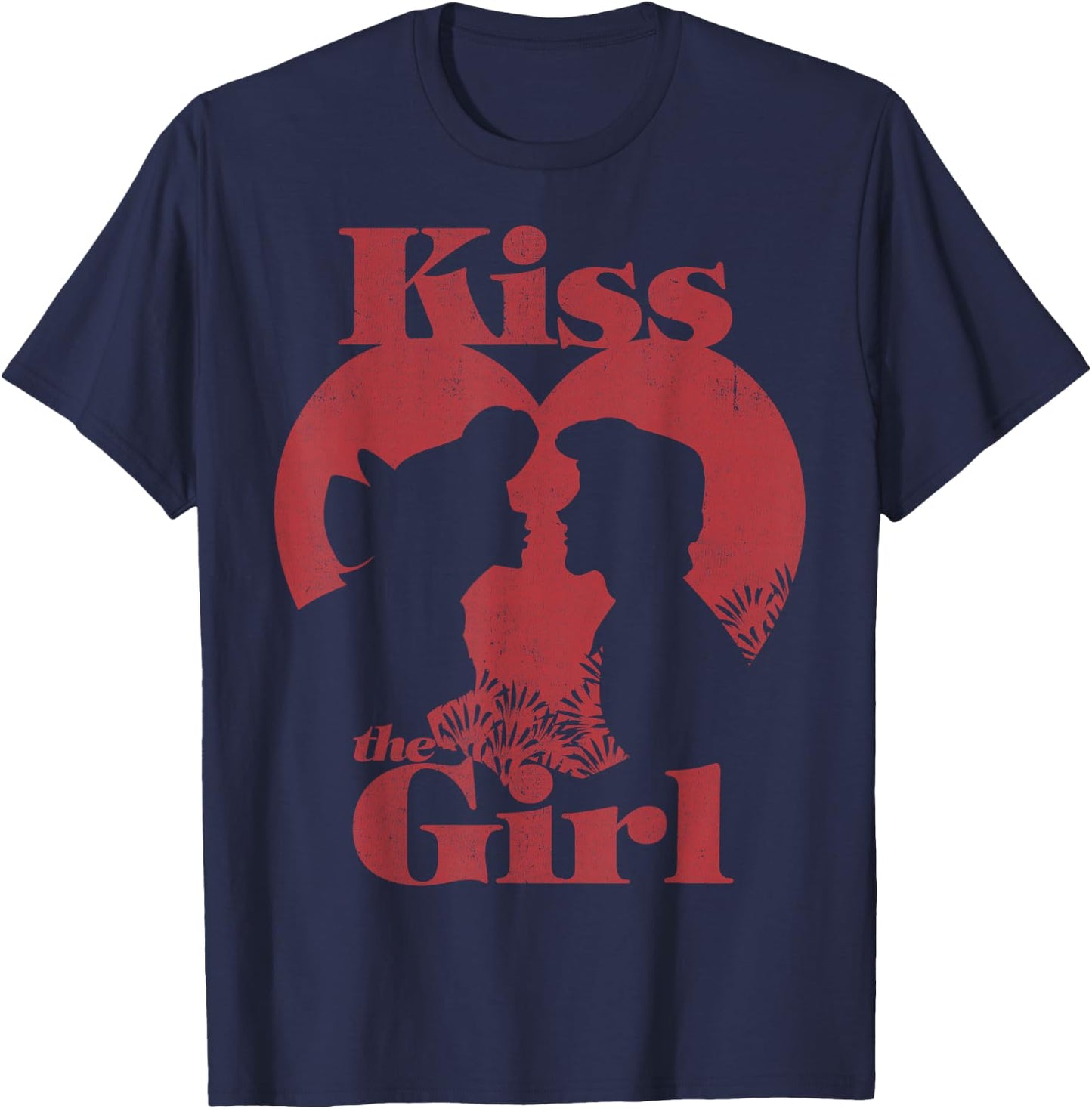 Disney The Little Mermaid Ariel and Eric Kiss The Girl Small T-Shirt - T-Shirt | Navy