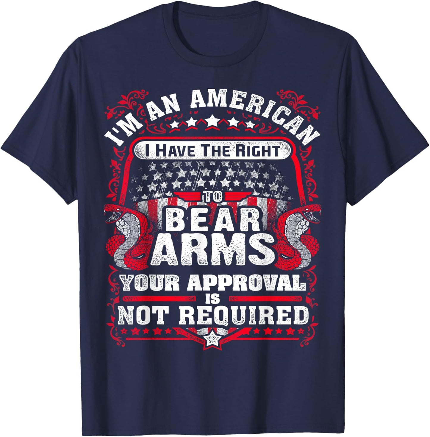 Gun Control Right To Bear Arms for Gun Enthusiast T-Shirt - T-Shirt | Navy