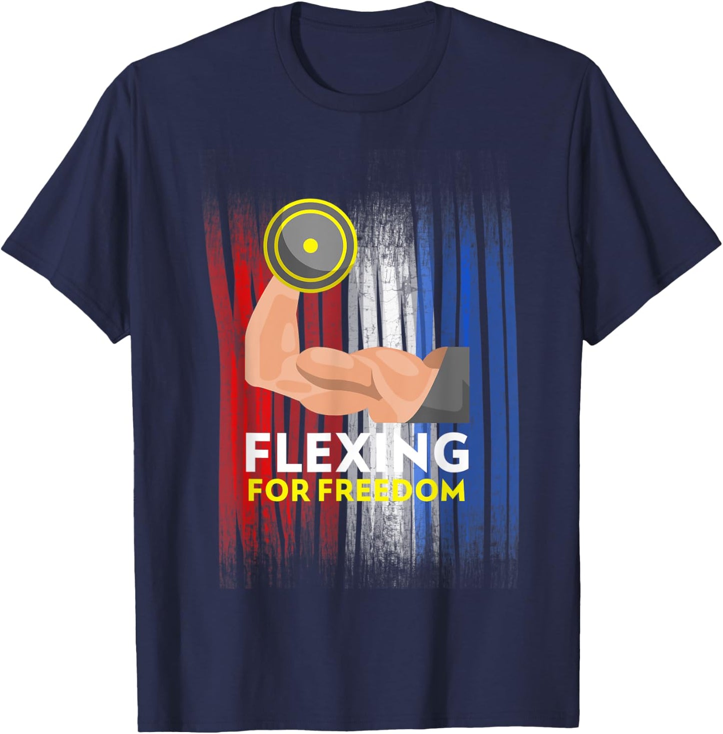 4th of July Weight Lifter Workout Muscles Gym Rat Women Kids Men T-Shirt - T-Shirt | Navy