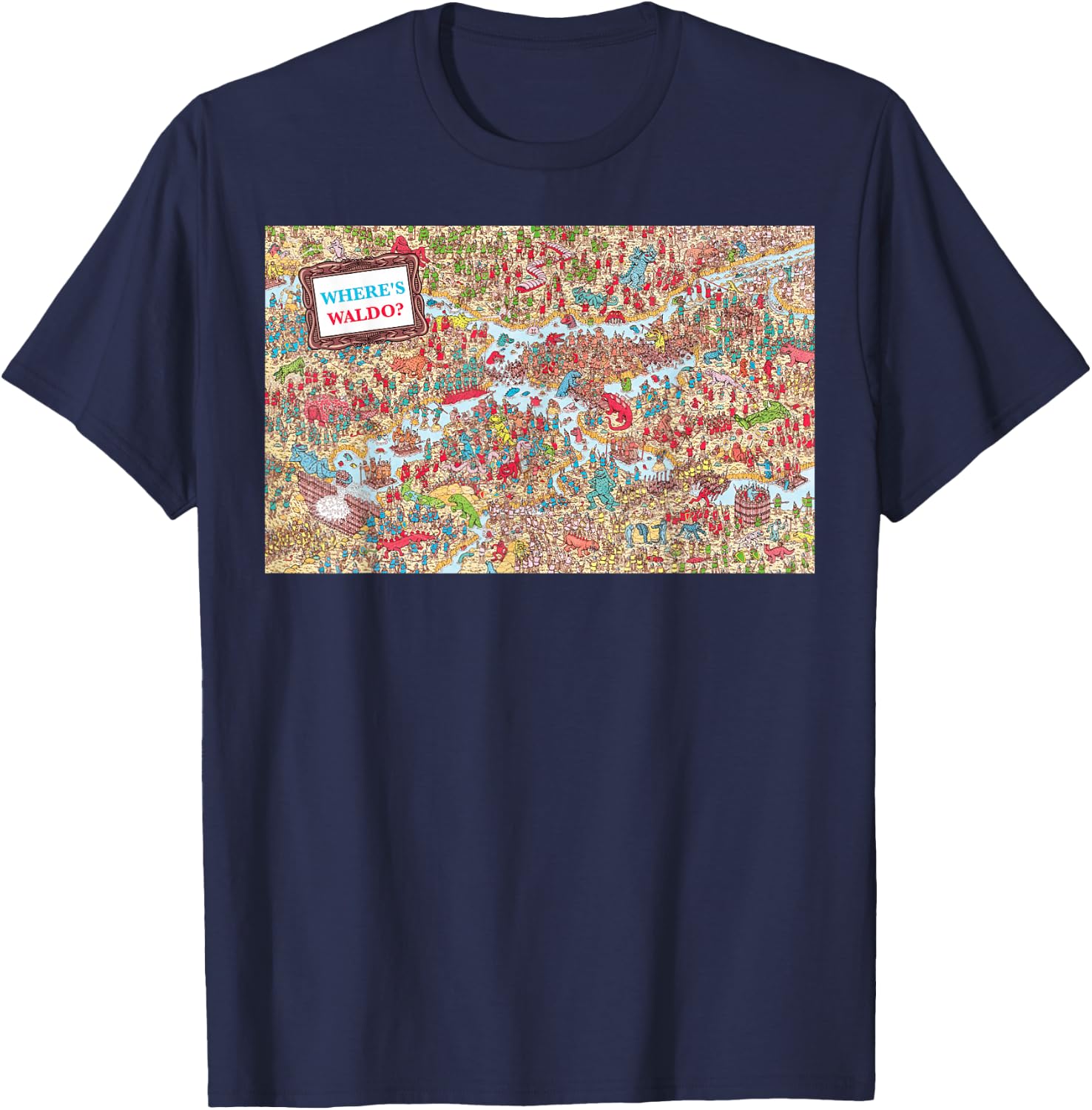 Where's Waldo Monster Master T-Shirt - T-Shirt | Navy