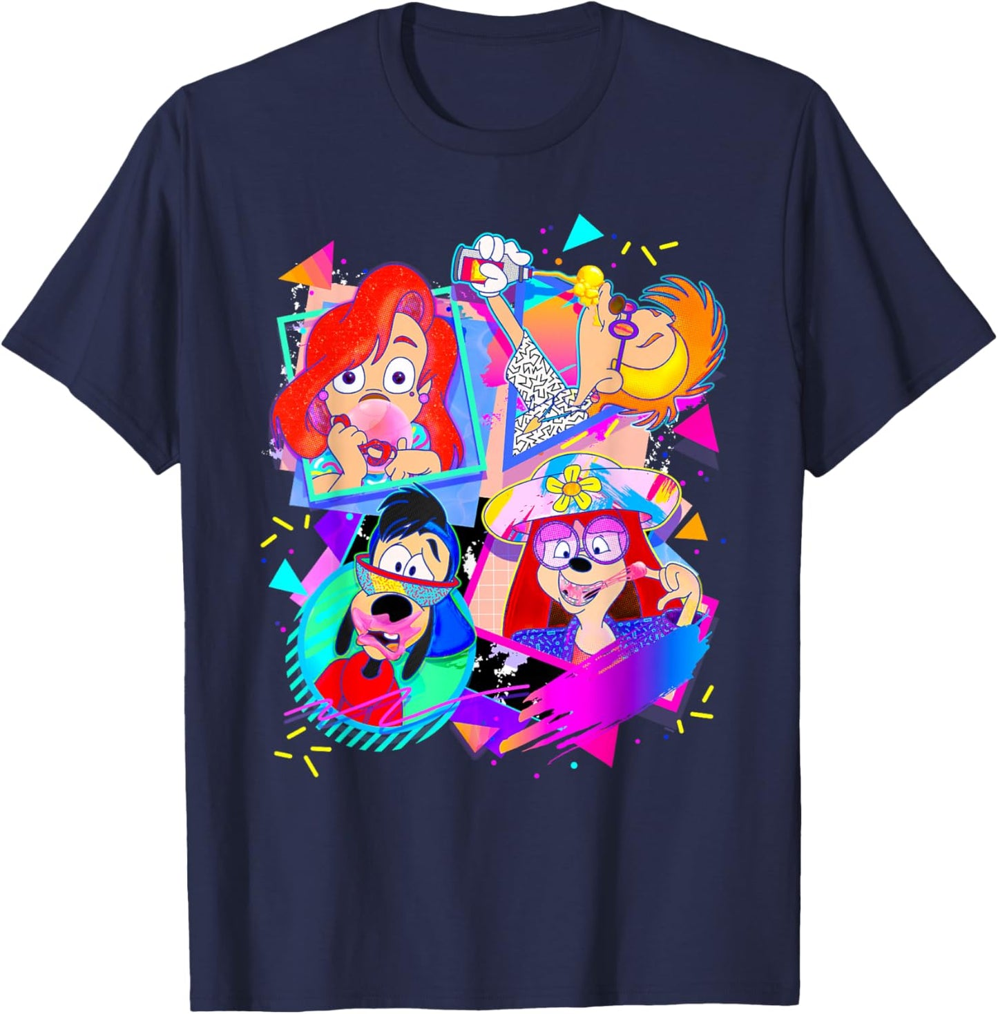 Disney A Goofy Movie Bubble Gum Retro Nineties T-Shirt - T-Shirt | Navy