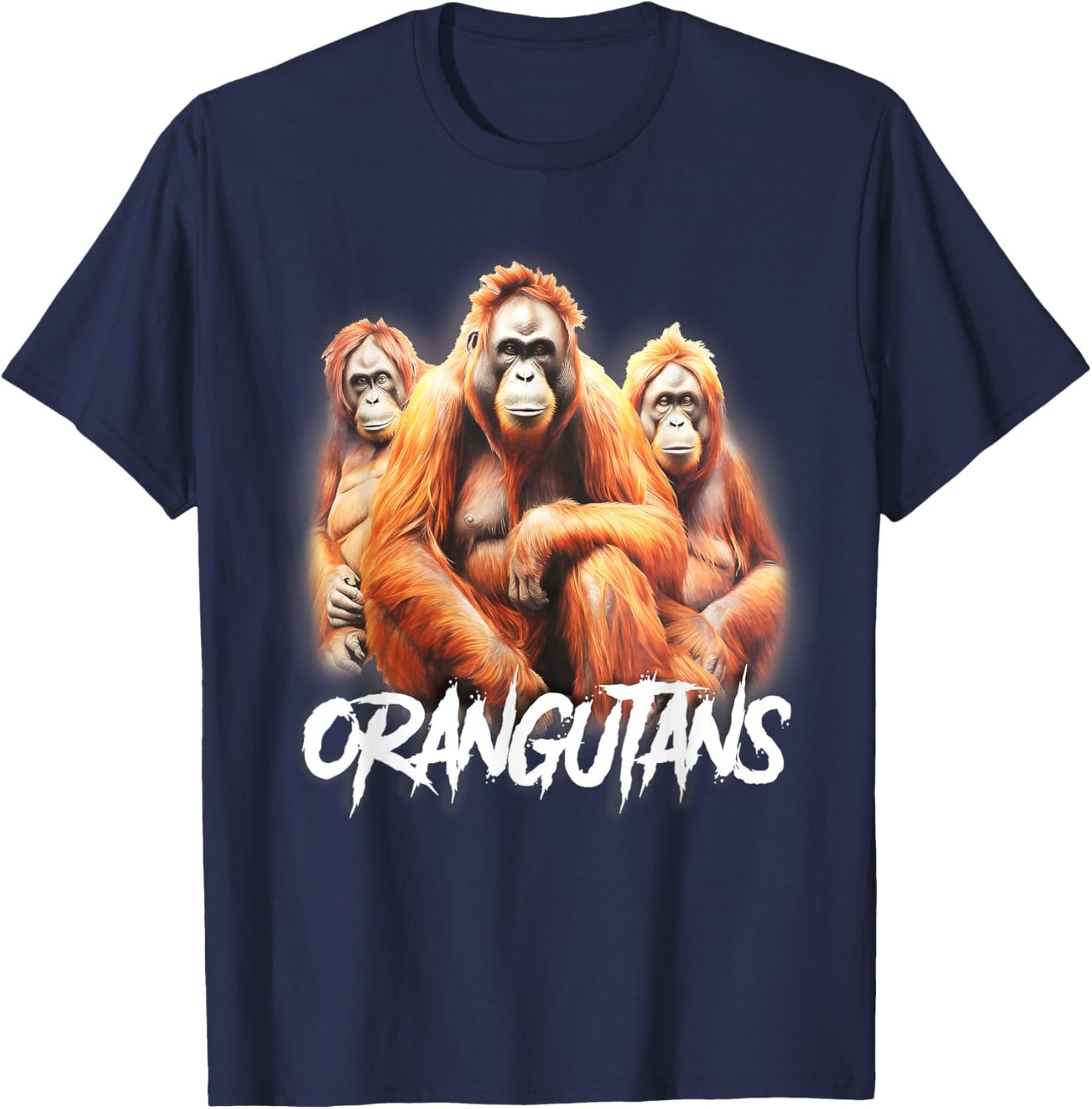 Orangutan Great Apes T-Shirt - T-Shirt | Navy