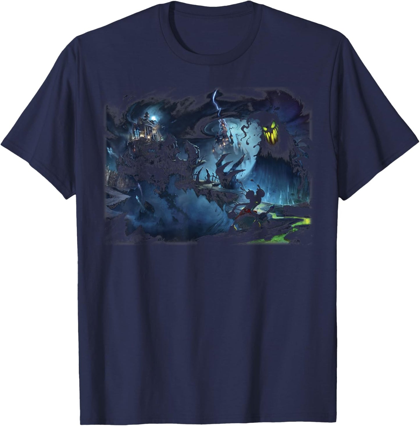 Disney Epic Mickey Game Scene Poster T-Shirt - T-Shirt | Navy