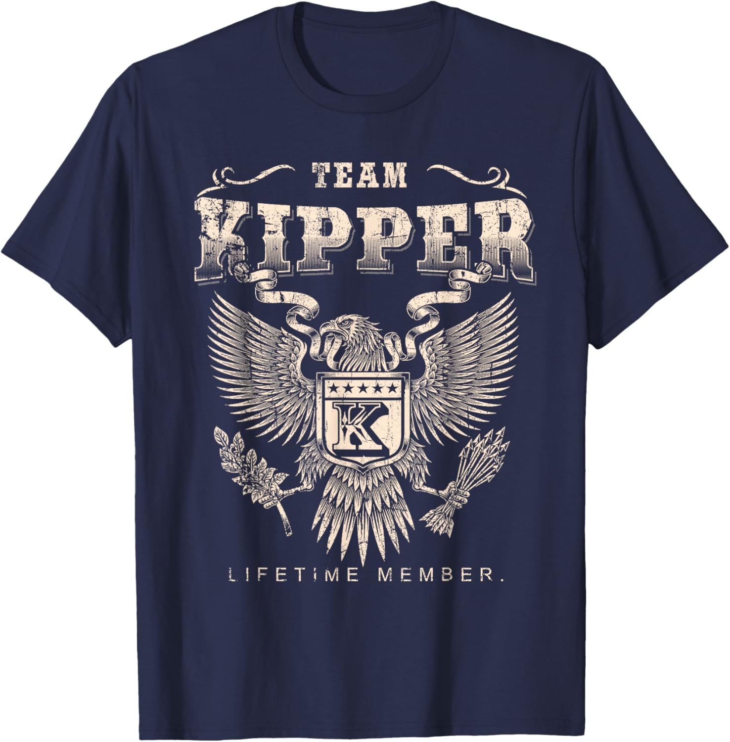 Team Kipper Lifetime Member - Kipper Name T-Shirt - T-Shirt | Navy