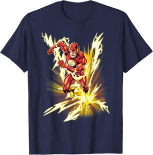 DC Comics The Flash Lightning Speed T-Shirt - T-Shirt | Navy