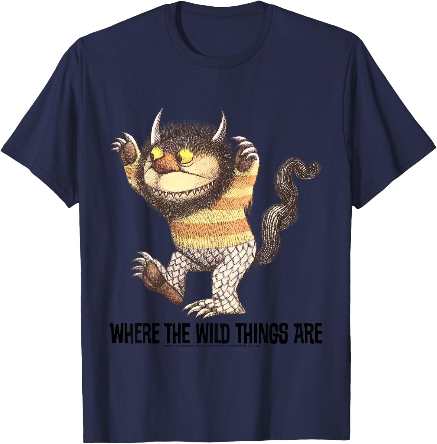 Kids Where The Wild Things Are Horned Monster Portrait T-Shirt - T-Shirt | Navy