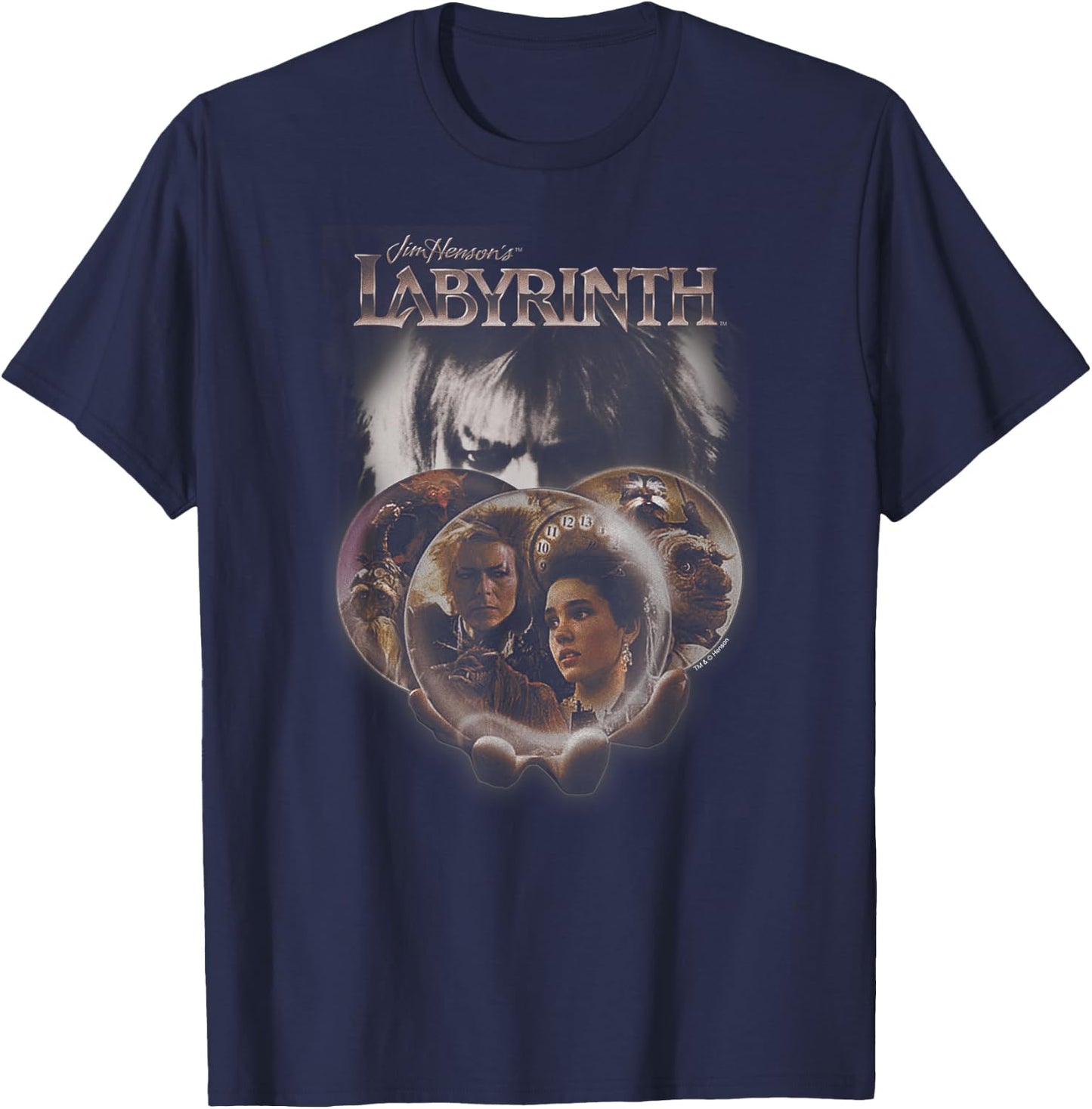 Labyrinth Globes T-Shirt - T-Shirt | Navy
