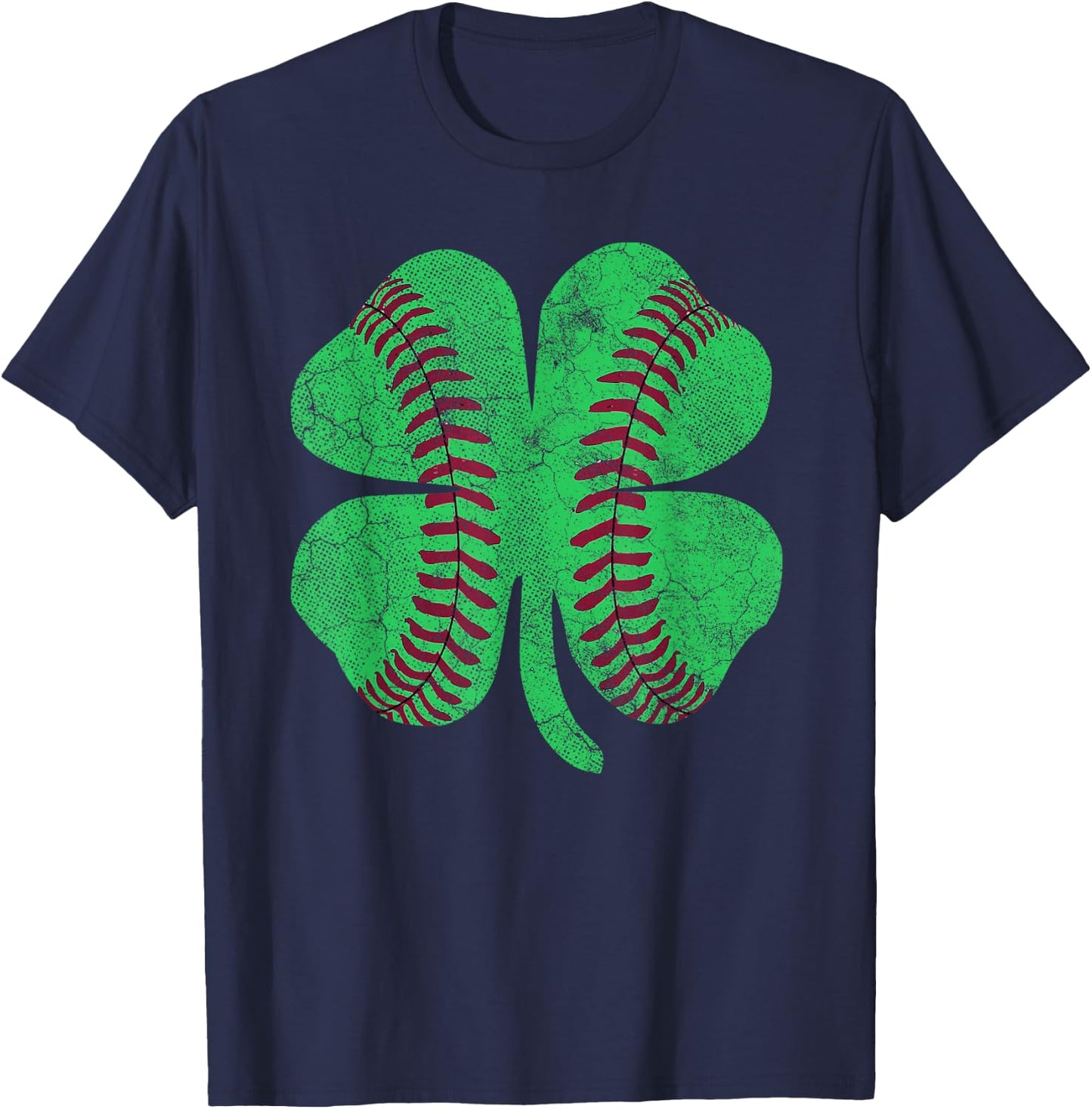 St Patricks Day Shamrock Baseball Saint Paddy's T-Shirt - T-Shirt | Navy