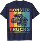 Monster Truck Car for Birthday Boy, Toddlers, Youth & Adults T-Shirt - T-Shirt | Navy