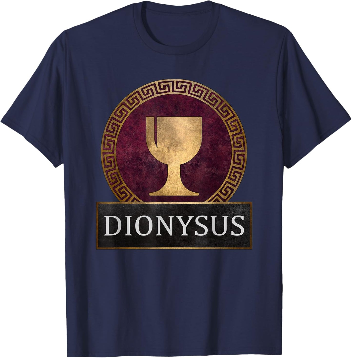 Dionysus Ancient Greek God of Wine Symbol T-Shirt - T-Shirt | Navy