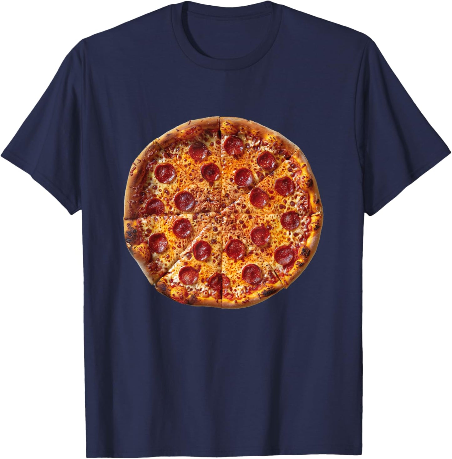 Funny Pizza Graphic T-Shirt - T-Shirt | Navy