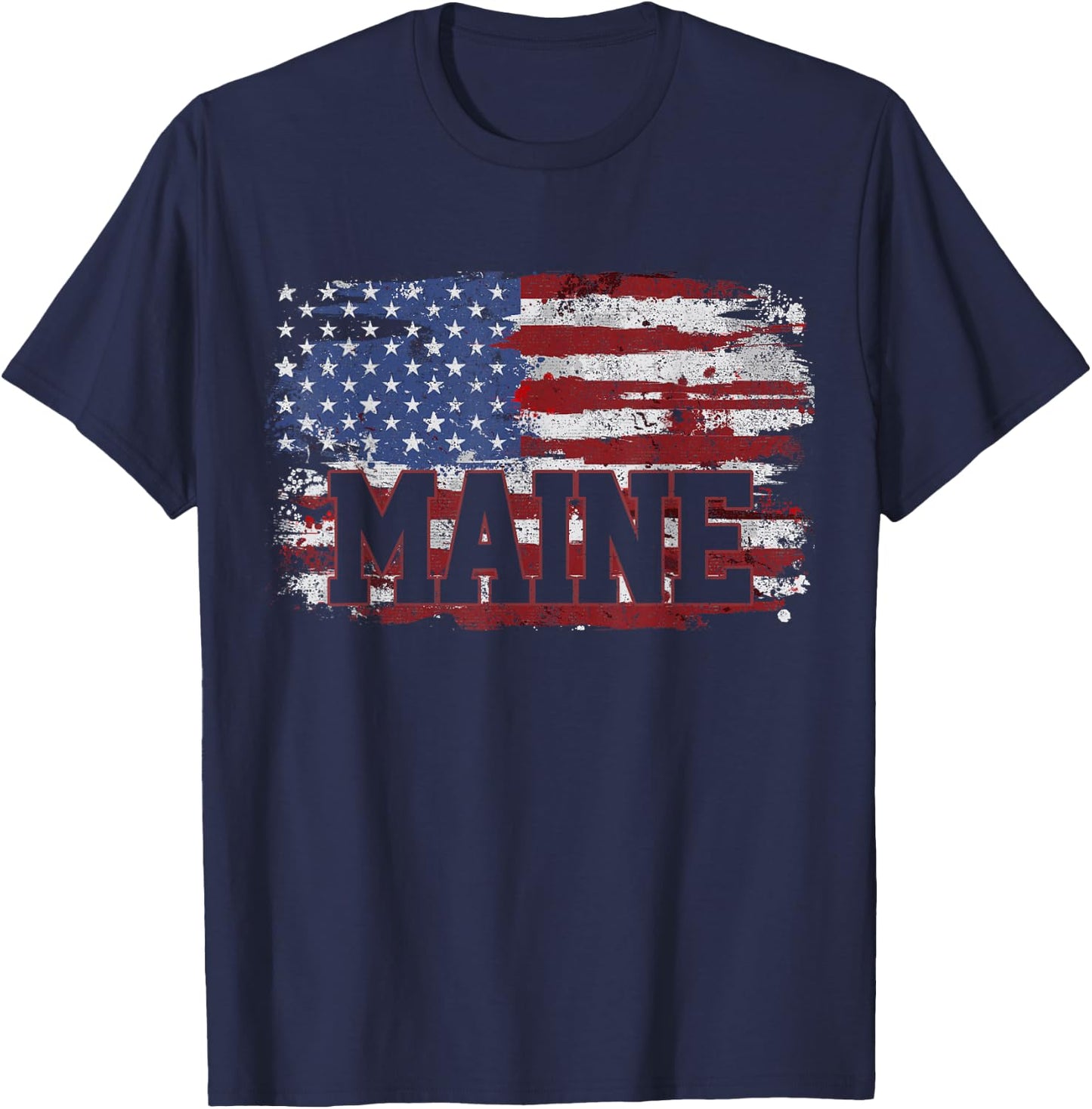 Maine Vintage T-Shirt - T-Shirt | Navy