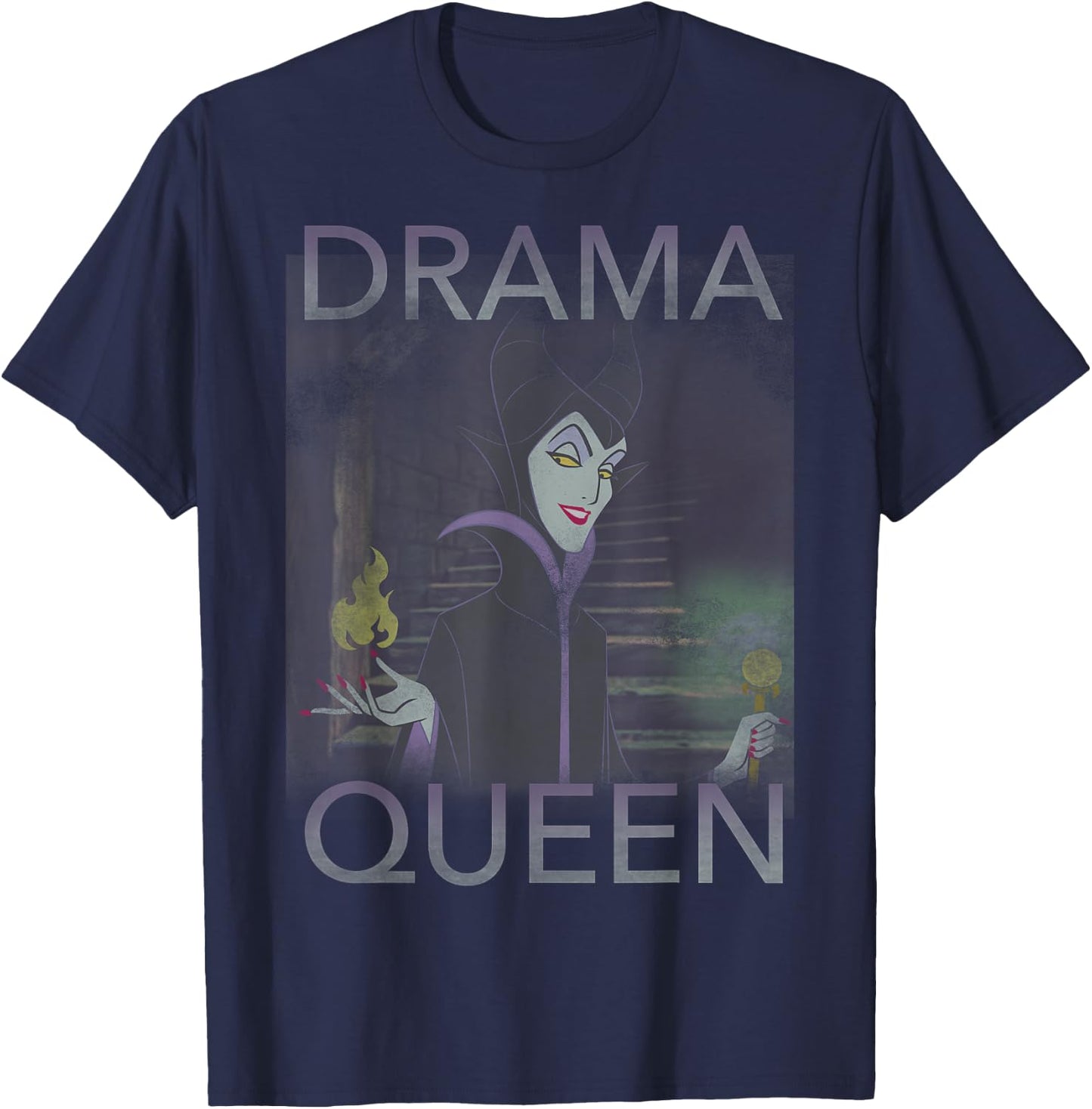 Disney Villains Maleficent Drama Queen Portrait T-Shirt - T-Shirt | Navy