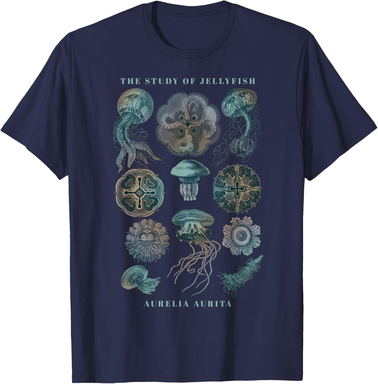 Earth Day The Study of Jellyfish T-Shirt - T-Shirt | Navy