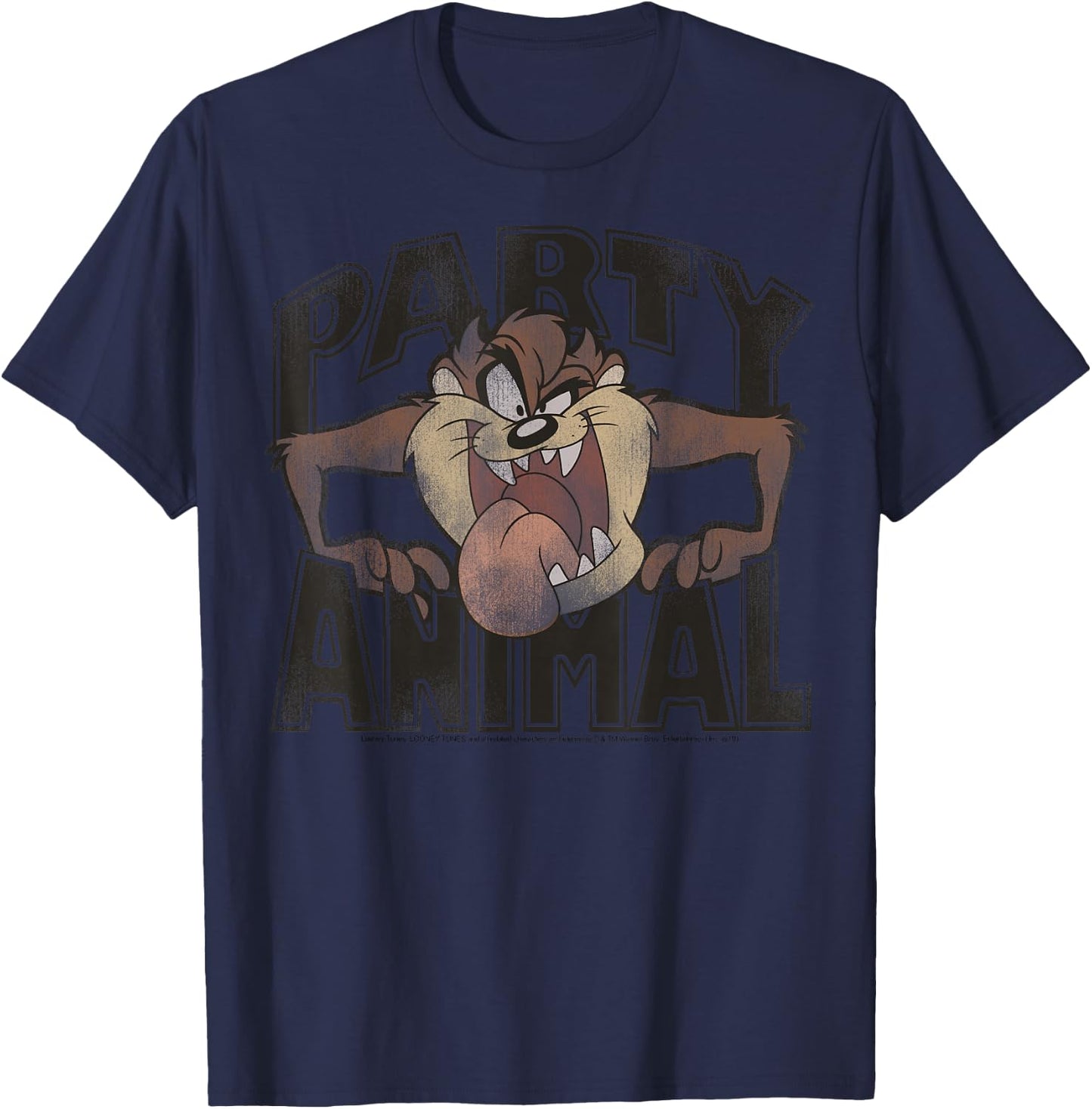 Looney Tunes Taz Party Animal Portrait T-Shirt - T-Shirt | Navy