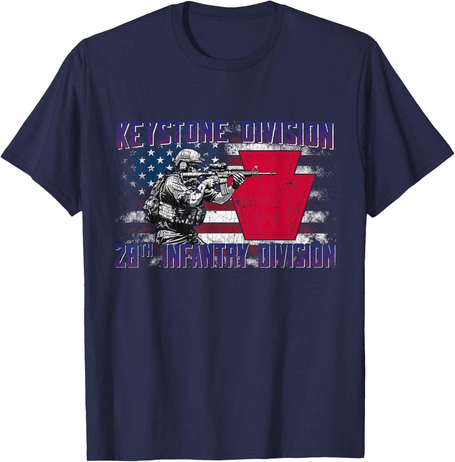 28th Infantry Division 28th ID Keystone Division Gifts T-Shirt - T-Shirt | Navy