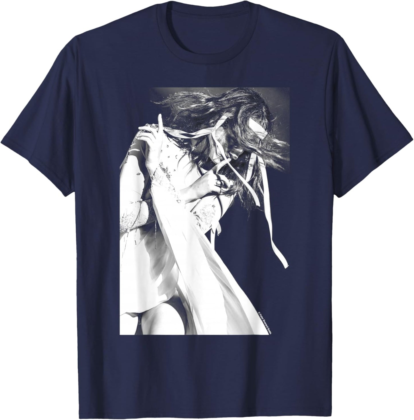 Florence Welch Black And White By Everard Smith T-Shirt - T-Shirt | Navy
