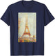 Eiffel Tower Georges Seurat Art Pointillism Impressionism T-Shirt - T-Shirt | Navy