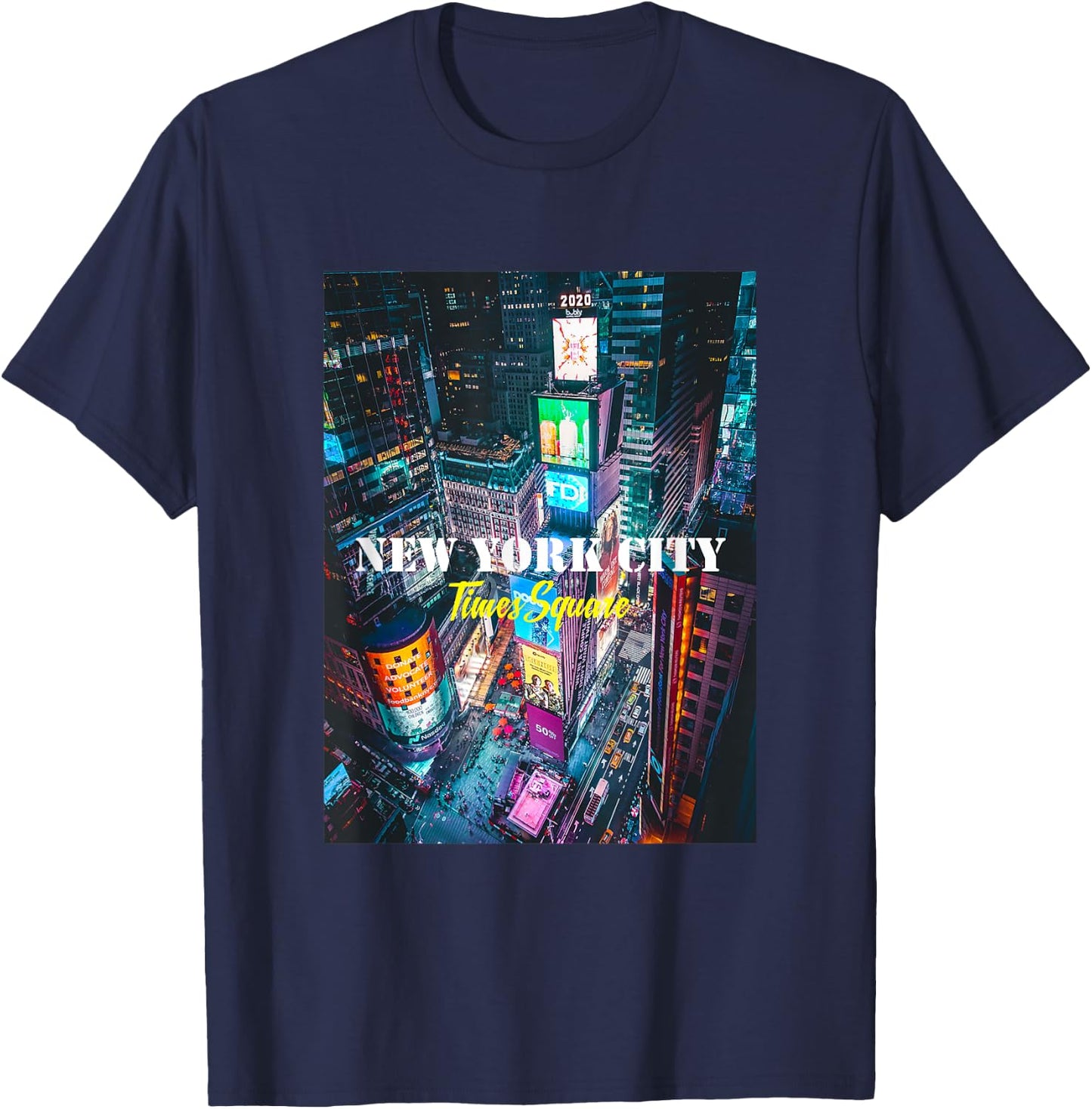 New York City Times Square Skyline Shirts, New York City T-Shirt - T-Shirt | Navy
