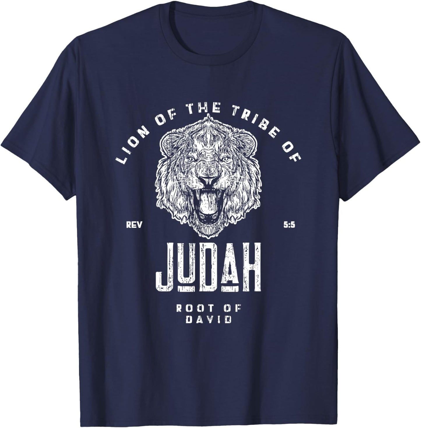 Lion of the Tribe of Judah - 3 T-Shirt - T-Shirt | Navy